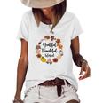 Autumn Wreath Grateful Thankful Blessed Fall Women's Loose T-shirt White