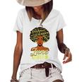 Black African American Melanin Afro Queen June Birthday Women's Loose T-shirt White