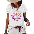 Butterfly Make You Own Magic Women's Loose T-shirt White