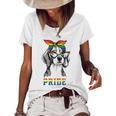 Cute Dog Lover Puppy Owner Beagle Mom Dad Gay Lesbian Lgbt Women's Short Sleeve Loose T-shirt White