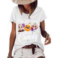 Kids Im Just Here For The Candy Halloween Cute Lollipop Sweets Women's Short Sleeve Loose T-shirt White