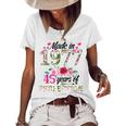 Made In 1977 Floral 45 Year Old 45Th Birthday Women Women's Loose T-shirt White