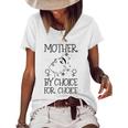 Mother By Choice For Choice Reproductive Rights Abstract Face Stars And Moon Women's Short Sleeve Loose T-shirt White