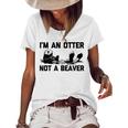 Im An Otter Not A Beaver Saying Cute Otter Women's Loose T-shirt White