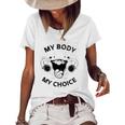Pro-Choice Texas Women Power My Uterus Decision Roe Wade Women's Short Sleeve Loose T-shirt White