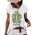 Skeleton And Plants Stoned To The Bone Women's Loose T-shirt White