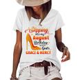 Stepping Into My August Birthday With Gods Grace And Mercy Women's Short Sleeve Loose T-shirt White Stepping Into My August Birthday With Gods Grace And Mercy Women's Short Sleeve Loose T-shirt White