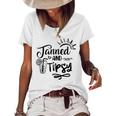 Tanned & Tipsy Hello Summer Vibes Beach Vacay Summertime Women's Loose T-shirt White