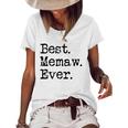 Womens Best Memaw Ever Grandmother Grandma Gift From Grandchildren Women's Short Sleeve Loose T-shirt White