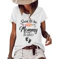 Womens Soon To Be Mommy 2023 Mothers Day First Time Mom Pregnancy Women's Short Sleeve Loose T-shirt White