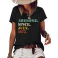 45Th Birthday Gift Awesome Since July 1977 45 Years Old Women's Short Sleeve Loose T-shirt Black