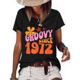 50Th Birthday Groovy Since 1972 Women's Short Sleeve Loose T-shirt Black
