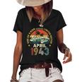 Awesome Since April 1943 Vintage 80Th Birthday For Men Women Women's Short Sleeve Loose T-shirt Black