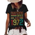 Awesome Since July 1972 Vintage 50Th Birthday 50 Years Old Women's Short Sleeve Loose T-shirt Black