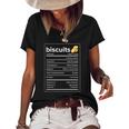 Biscuits Nutrition Facts Funny Thanksgiving Christmas Women's Short Sleeve Loose T-shirt Black