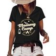Camp Mommy Shirt Summer Camp Home Road Trip Vacation Camping Women's Short Sleeve Loose T-shirt Black