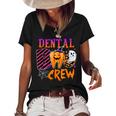 Dental Boo Crew Funny Boo Th Dentist Matching Halloween Women's Short Sleeve Loose T-shirt Black