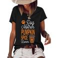 Dog Mother And Pumpkin Spice Halloween Day Retro Halloween Women's Short Sleeve Loose T-shirt Black