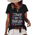 Donald Trump 2024 Election Gop Women's Short Sleeve Loose T-shirt Black