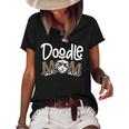 Doodle Mom Leopard Goldendoodle Mothers Day Mom Women Gifts Women's Short Sleeve Loose T-shirt Black