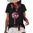 Faith Hope Love Pink Ribbon Breast Caner Women's Short Sleeve Loose T-shirt Black