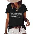 Funny Anti Biden Dont Underestimate Joes Ability To Fuck Things Up Funny Bar Women's Short Sleeve Loose T-shirt Black
