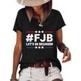 Funny Anti Biden Fjb Let Go Brandon Lets Go Brandon Brandon Flag Brandon B Women's Short Sleeve Loose T-shirt Black