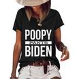 Funny Anti Biden Fjb Lets Go Brandon Poopy Pants Biden Anti Joe Biden F Jo Women's Short Sleeve Loose T-shirt Black