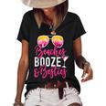 Girls Trip Girls Weekend Friends Beaches Booze & Besties V3 Women's Short Sleeve Loose T-shirt Black