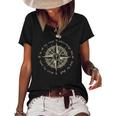 God Will Direct Your Path Compass Religion Christian Women's Short Sleeve Loose T-shirt Black