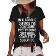 In Alcohols Defense Women's Short Sleeve Loose T-shirt Black