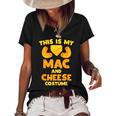 Mac And Cheese Funny Food Halloween Party Costume Women's Short Sleeve Loose T-shirt Black