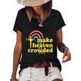 Make Heaven Crowded Cute Christian Missionary Pastors Wife Meaningful Gift Women's Short Sleeve Loose T-shirt Black