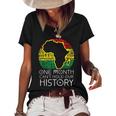 One Month Cant Hold Our History Pan African Black History  Women's Short Sleeve Loose T-shirt Black