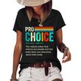 Pro Choice Definition Feminist Womens Rights Retro Vintage Women's Short Sleeve Loose T-shirt Black