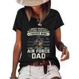 Proud Air Force Dad I Raised Mine Women's Short Sleeve Loose T-shirt Black