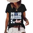 Proud Air National Guard Aunt Usa Military Women Women's Short Sleeve Loose T-shirt Black