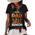 Proud Dad Of A 2022 Senior Tiger Print Women's Short Sleeve Loose T-shirt Black