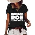 Roe Roe Roe Your Vote V2 Women's Short Sleeve Loose T-shirt Black