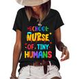 School Nurse Of Tiny Humans Nurse Funny Women's Short Sleeve Loose T-shirt Black
