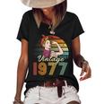 Vintage 1977 Limited Edition 1977 45Th Birthday 45 Years Old Women's Short Sleeve Loose T-shirt Black