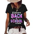 Welcome Back To School 4Th Grade Back To School Women's Short Sleeve Loose T-shirt Black