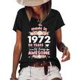 Womens 50 Years Old Gifts 50Th Birthday Born In 1972 Women Girls Women's Short Sleeve Loose T-shirt Black