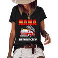 Womens Nana Birthday Crew Fire Truck Birthday Fireman Women's Short Sleeve Loose T-shirt Black