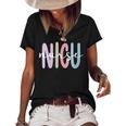 Womens Nicu Nurse Appreciation Neonatal Intensive Care Unit Women's Short Sleeve Loose T-shirt Black