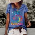 45 Years Of Being Awesome Tie Dye 45 Years Old 45Th Birthday Women's Short Sleeve Loose T-shirt Blue