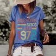 Awesome Since July 1972 Vintage 50Th Birthday 50 Years Old Women's Short Sleeve Loose T-shirt Blue