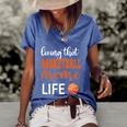 Basketball Meme Life Basketball Grandma Meme Cute Gift Women's Short Sleeve Loose T-shirt Blue