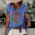 Christmas Wreath This Is The Season This Is The Reason-Jesus Women's Short Sleeve Loose T-shirt Blue