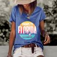 Desantis Escape To Florida Gift V3 Women's Short Sleeve Loose T-shirt Blue
